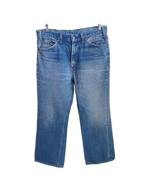 Vintage Mens Jeans 35x28 80s JC PENNEY PLAIN POCKETS CLASSIC Flare FLARE Jeans